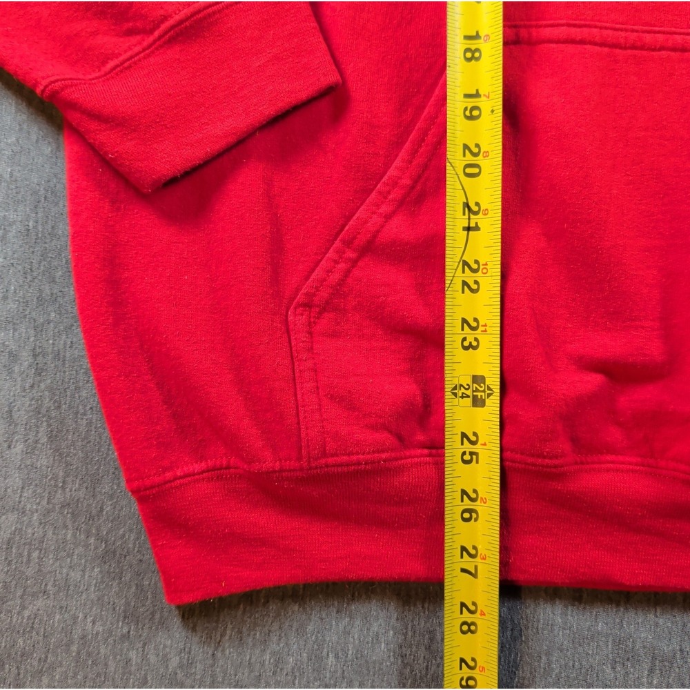 NEBRASKA Hoodie Pullover Spellout Red White DIY 2010s Football Cornhuskers GUC - Picture 5 of 7